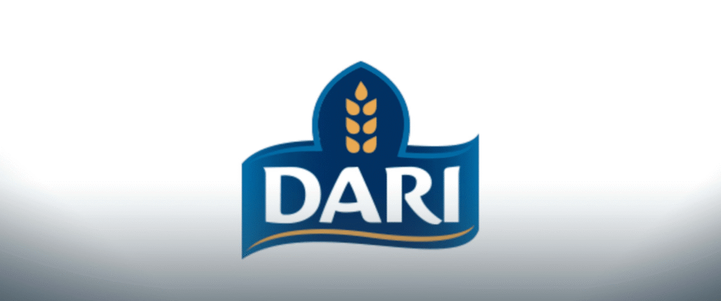 شعار DARI COUSPATE، شركة مدرجة في البورصة، الأسواق الدولية (45 دولة)، شهادة ISO 22000، الراتب التنافسي في الأغذية.