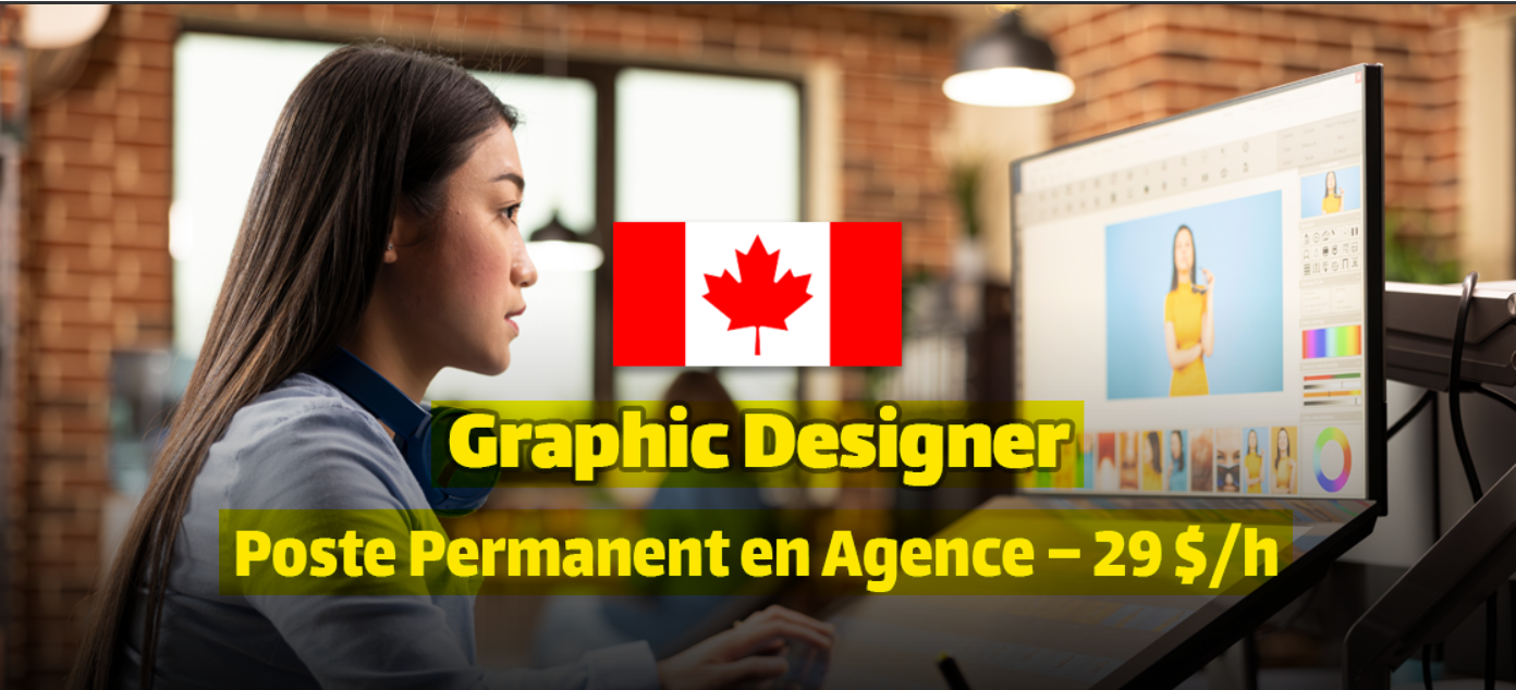 مصمم جرافيك في كندا، CDI في نيو برونزويك، الراتب التنافسي (29$ CAD/ساعة)، الهجرة إلى كندا للعمل الدائم، Adobe Creative Suite المتقدم.