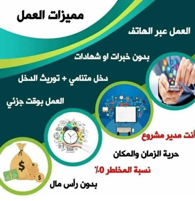 فرصة العمل من المنزل، التسويق الشبكي (MLM)، الاستقلال المالي وريادة الأعمال الرقمية، دخل إضافي مضمون، لا خبرة مسبقة مطلوبة.