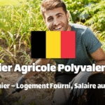 وظيفة عامل زراعي في بلجيكا، سكن مضمون، التكوين على الرافعة الشوكية (Heftruck)، الفرص الدولية للذكور والإناث، الراتب التنافسي البلجيكي.