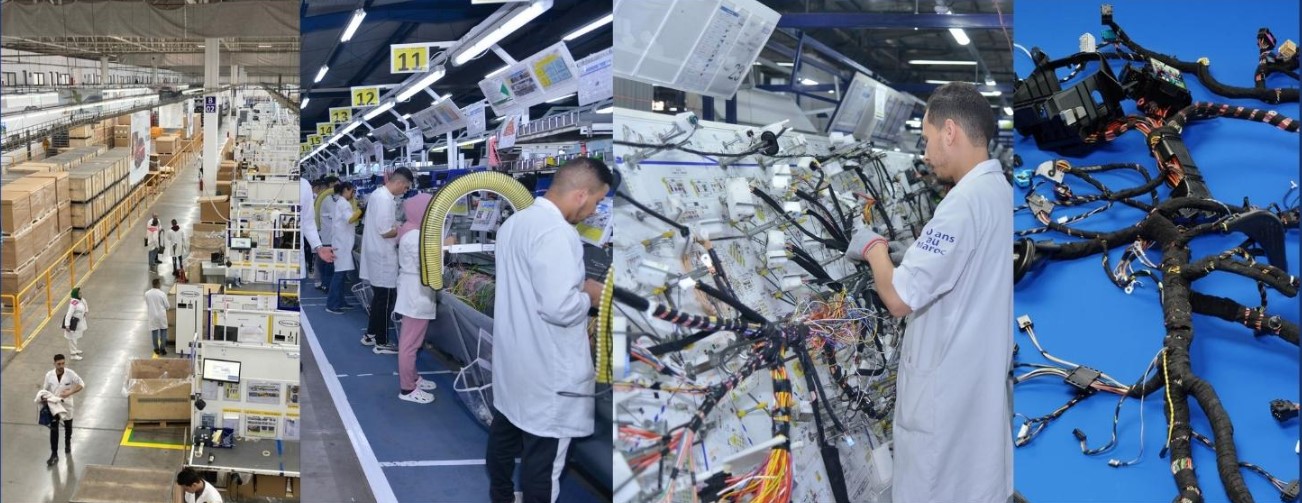 خط إنتاج الأسلاك الكهربائية (الكابلاج) في بوقنادل، توظيف 4000 عامل وعاملة، التكوين الميداني في الصناعة، النقل والمطعم متوفران، المهارات الصناعية الأساسية.