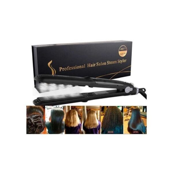 مكواة فرد الشعر بالبخار سيراميك احترافية Healthy And Silky متعددة الوظائف لحماية وترطيب الشعر ولمسة حريرية - Image 5