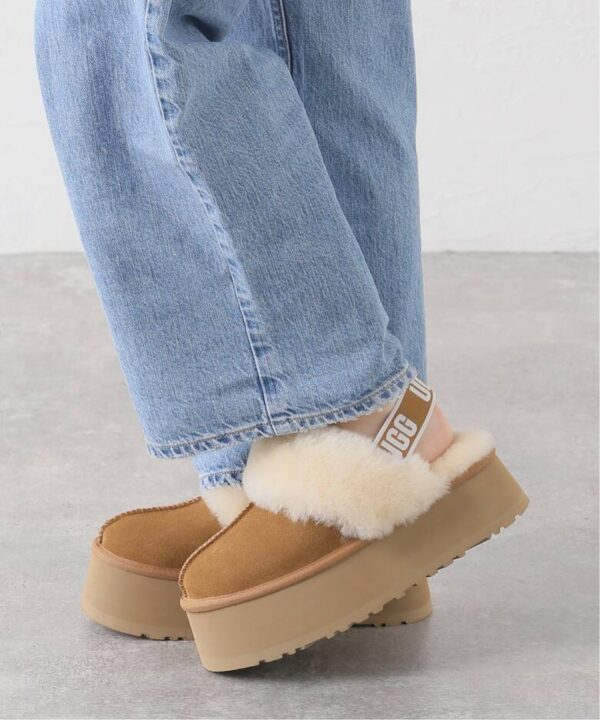 شبشب UGG Funkette بكعب منصة سميك وفرو طبيعي - راحة وأناقة لا مثيل لها - Image 2