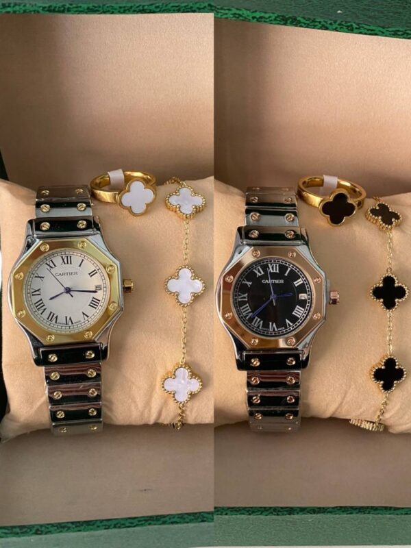 مجموعة ساعة وإكسسوارات فاخرة نسائية هدايا نسائية راقية