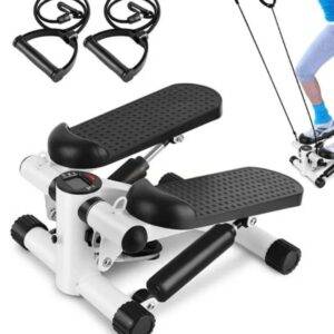 Home جهاز ميني ستيبّر هيدروليكي بتصميم قوي مع حبال مقاومة لتمارين الكارديو واللياقة المنزلية.