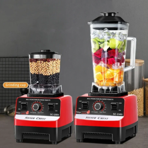خلاط Robolux أحمر وأسود احترافي، خلاط متعدد الوظائف 3500W، خلاط سحق الثلج والقهوة، شفرة ستانلس ستيل للخلاط