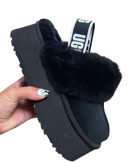 شبشب UGG Funkette بكعب منصة سميك وفرو طبيعي - راحة وأناقة لا مثيل لها - Image 6