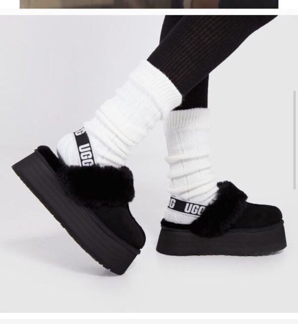شبشب UGG Funkette بكعب منصة سميك وفرو طبيعي - راحة وأناقة لا مثيل لها - Image 7